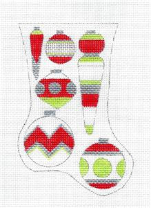 Mini Stocking ~ Christmas Ornaments Mini Stocking handpainted Needlepoint Ornament Raymond Crawford