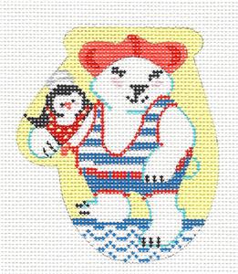 Mini Mitt Club~Polar Plunge Bear Mitten Club HP Needlepoint Canvas & SG KAMALA JulieMar