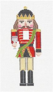 Nutcracker ~ Red King with Goblet Nutcracker 18 Mesh handpainted Needlepoint Ornament Canvas by Susan Roberts
