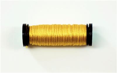 SILK SERICA #2014 Medium Gold 11 Yard Spool 3 Ply for Needlepoint by Kreinik