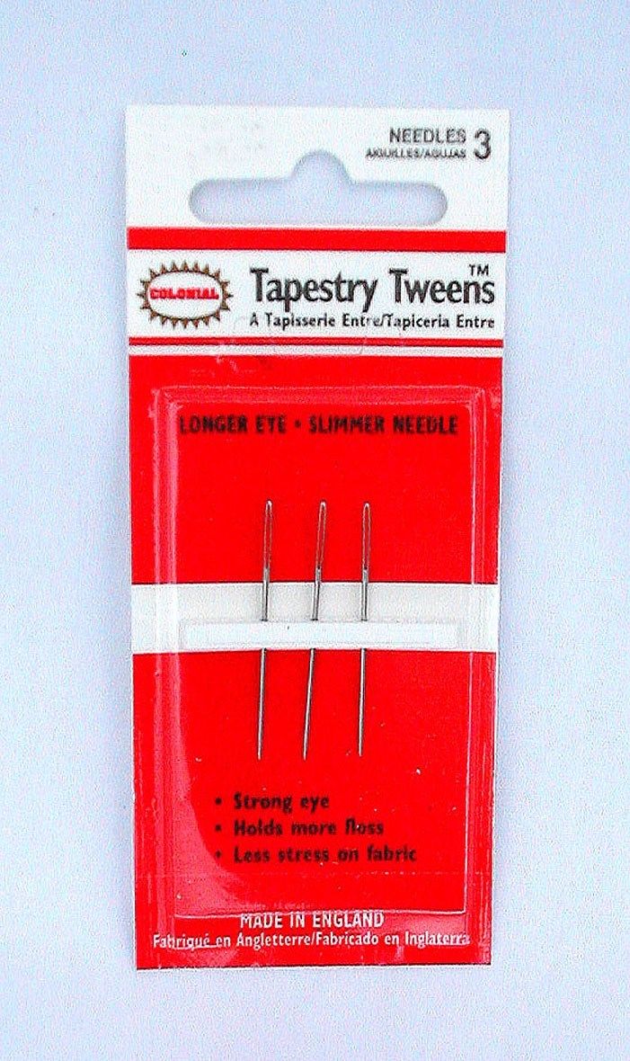 Colonial English TWEENS Tapestry Needle Set for Needlepoint Stitching ~ Size 23 ~ Set of 3