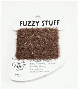 FUZZY STUFF ~ BROWN #21 Stitching Fiber 15 Yards Needlepoint Thread by Rainbow Gallery