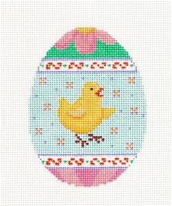 Egg ~ Baby Chick EGG Ornament handpainted Needlepoint Canvas by Susan Roberts
