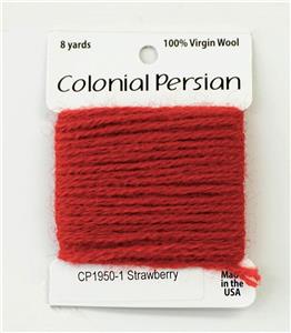 RED #50 3 Ply Persian Wool Stitching Fiber for Needlepoint 8 Yards from Colonial