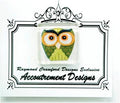 Magnet ~ Green Owl Magnet Glass Needle Holder for Needlepoint from Raymond Crawford