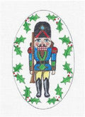 Christmas ~ Grand Rifle Guard Nutcracker Oval handpainted Needlepoint Canvas Creative Needle