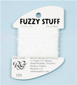 FUZZY STUFF WHITE #FZ15 Stitching Fiber 15 Yards Needlepoint Thread by Rainbow Gallery