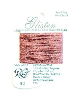 GLISTEN Sparkling Braid #42 Heather Rose Needlepoint Thread Rainbow Gallery