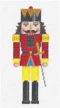 Nutcracker ~ King in Red & Yellow Nutcracker handpainted Needlepoint Ornament Susan Roberts