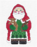 Santa ~ Santa Holding Teddy Bears handpainted 18 Mesh Needlepoint Canvas by Susan Roberts