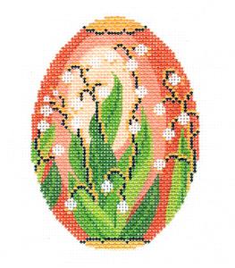 Faberge Egg ~ Faberge Egg of the Month ~ JUNE Pearls Birthstone EGG OF THE MONTH handpainted Needlepoint Canvas by LEE