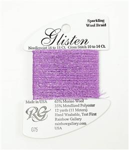 GLISTEN Sparkling Braid #75 Violet Needlepoint Thread by Rainbow Gallery