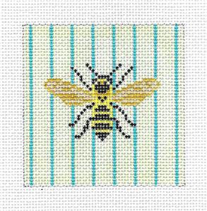 Canvas ~ Bumble Bee Stripes 3" Sq. handpainted Needlepoint Canvas Needle Crossings