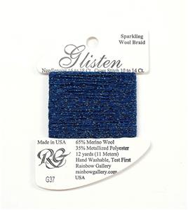 GLISTEN Sparkling Braid #37 Deep Blue Needlepoint Thread Rainbow Gallery
