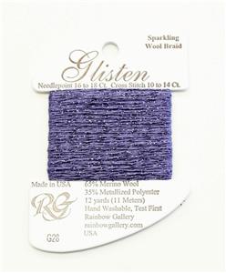 GLISTEN Sparkling Braid #28 Passion Flower Needlepoint Thread by Rainbow Gallery