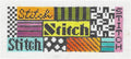 Insert Canvas ~ STITCH Multi-Color Collage handpainted Needlepoint Canvas Insert by Mindy