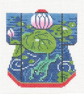 Kimono ~ Oriental Lily and Frog Petite Kimono handpainted Needlepoint Canvas by LEE