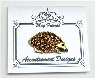 Magnet ~ Brown Hedgehog Magnet Crystals Needle Holder for Needlepoint Accountrement Designs