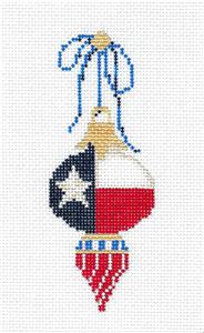Kelly Clark Canvas ~ TEXAS STAR Celebration handpainted Needlepoint Ornament Canvas Kelly Clark