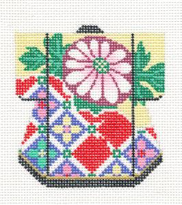Kimono ~ Oriental Medallion Petite Japanese Kimono handpainted Needlepoint Canvas by LEE
