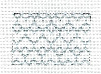 Canvas ~ Metallic Silver HEARTS 3" x 2" handpainted Insert Needlepoint Canvas by Susan Roberts