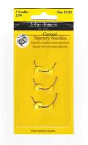 Needles ~ John James "CURVED" Tapestry Needles for Needlepoint ~ Sizes 20, 22 and 24