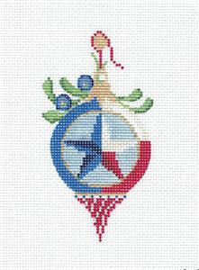 Kelly Clark Canvas ~ TEXAS Victorian LONESTAR Ornament handpainted Needlepoint Ornament Canvas Kelly Clark