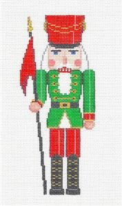 Nutcracker ~ Christmas Guard Nutcracker handpainted Needlepoint Ornament Susan Roberts