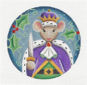 Christmas ~ Nutcracker THE MOUSE KING Regal handpainted Needlepoint Canvas by Rebecca Wood