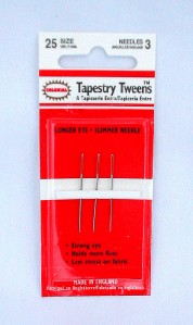 Colonial TWEENS English Tapestry Needle Set of 3 for Needlepoint ~ Size 25