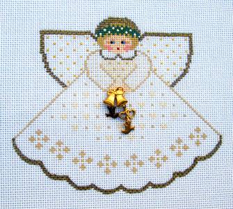Angel ~ Wedding Angel & Charms hand painted Needlepoint Ornament by Painted Pony