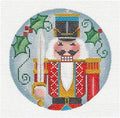 Christmas ~ Nutcracker THE SOLDIER Regal handpainted 18 Mesh 4" Needlepoint Canvas by Rebecca Wood