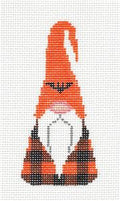 Gnome ~ Halloween Bat Hat Gnome handpainted Needlepoint Ornament Canvas by ZIA ~ Danji