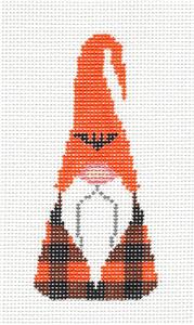 Gnome ~ Halloween Bat Hat Gnome handpainted Needlepoint Ornament Canvas by ZIA ~ Danji
