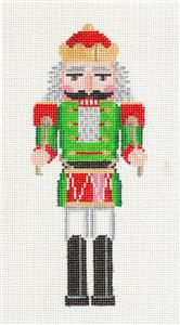 Nutcracker ~ Drummer Nutcracker Ready to Play handpainted Needlepoint Ornament Susan Roberts