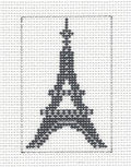 Canvas-Eiffel Tower Sm. Insert handpainted Needlepoint Ornament by CH Designs ~ Danji