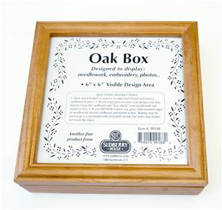 Accessories ~ LG. OAK BOX with Glass for Needlepoint, Photo & Cross Stitch by Sudberry House