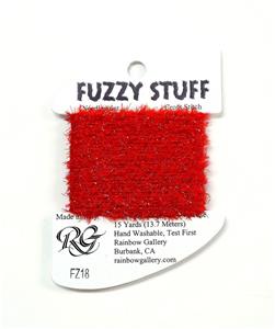 FUZZY STUFF RED #FZ18 Stitching Fiber 15 Yards Needlepoint Thread by Rainbow Gallery