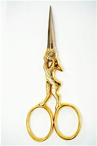SCISSORS ~ BOHIN Golden Rabbit Embroidery Scissors for Needlepoint, Embroidery, X-Stitch
