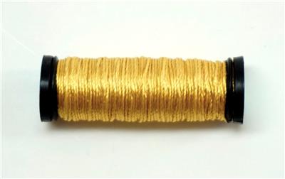 SILK SERICA #2015 Med. Gold 11 Yard Spool 3 Ply Stitching Fiber for Needlepoint by Kreinik