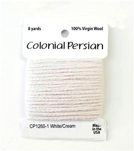 3 Ply White Persian Wool #CP-1260 Stitching Fiber for Needlepoint 8 Yards from Colonial