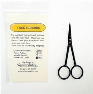 Scissors ~ Task Scissors Waste Knot Removal Scissors with Curved Blade for Needlepoint, Embroidery, X-Stitch