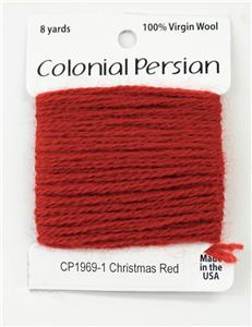 RED #1969 3 Ply Persian Wool Stitching Fiber for Needlepoint 8 Yards from Colonial