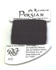 Persian Wool #28 "Coffee Bean" Single Ply Needlepoint Thread by Rainbow Gallery