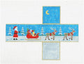 Christmas Cube ~ Santa Present Delivery 3-D CUBE handpainted 18 Mesh Needlepoint Canvas Susan Roberts