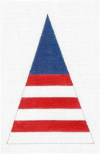 Patriotic Tree & STITCH GUIDE handpainted Needlepoint Canvas by Shear Creation