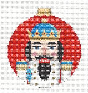 Christmas ~ Nutcracker  3.5" Ornament handpainted Needlepoint Canvas Susan Roberts