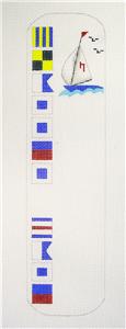 Edie & Ginger Man's Nautical Flags Eye Glass Case handpainted Needlepoint Canvas