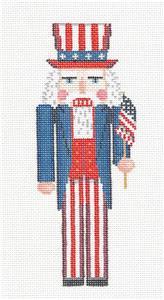 Nutcracker ~ UNCLE SAM Patriotic Nutcracker Ornament handpainted Needlepoint Canvas by Susan Roberts