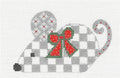 Mouse ~ Silver Checkered Mouse handpainted Needlepoint Canvas by CH Designs ~ Danji